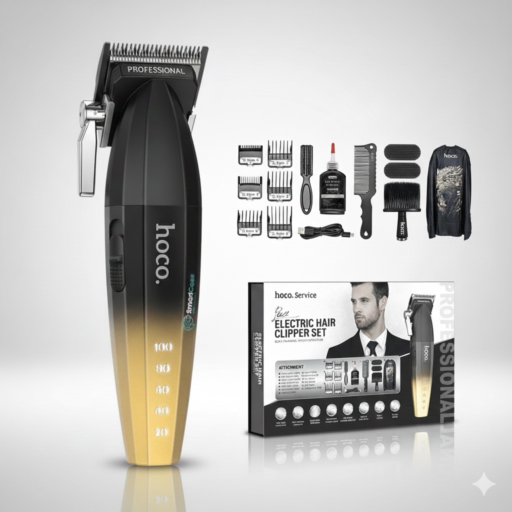 HOCO DAR11 - מכונת תספורת מקצועית סט 12 חלקים לעיצוב מושלם