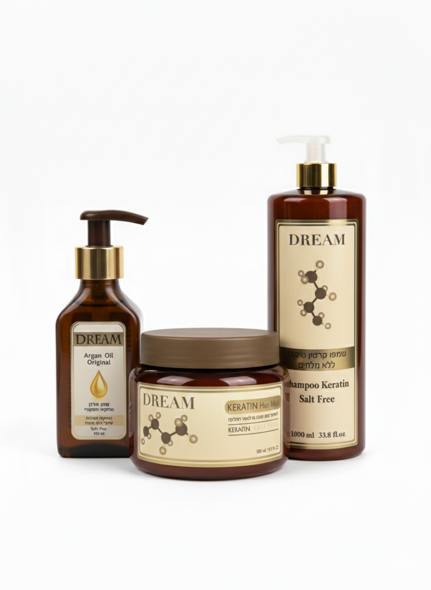 DREAM Hair Care Kit – Shampoo, Mask and Argan Oil | Salt-Free