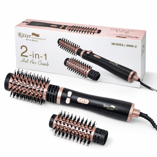 מברשת פן מסתובבת 2 ב-1 לעיצוב, ייבוש ונפח – לתוצאות של מספרה בבית