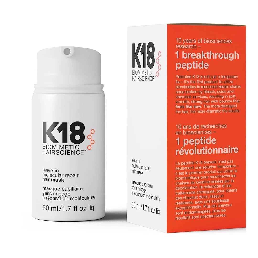 מסכת שיקום מולקולרית K18 – Leave-In Molecular Repair Hair Mask